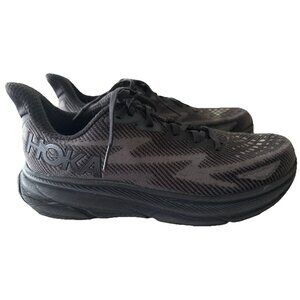 HOKA ONE ONE CLIFTON BLACK SIZE 10D GENTLY USED VERY GOOD